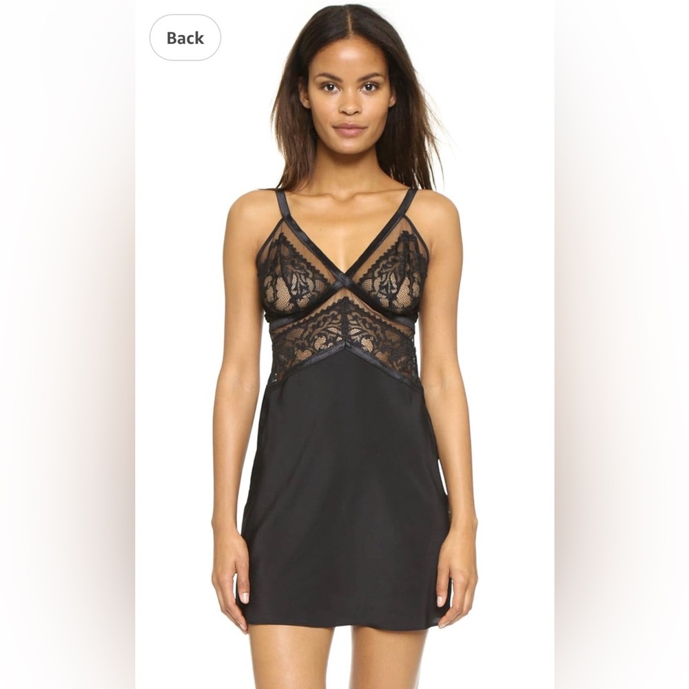 Calvin Klein Black Lace Slip S